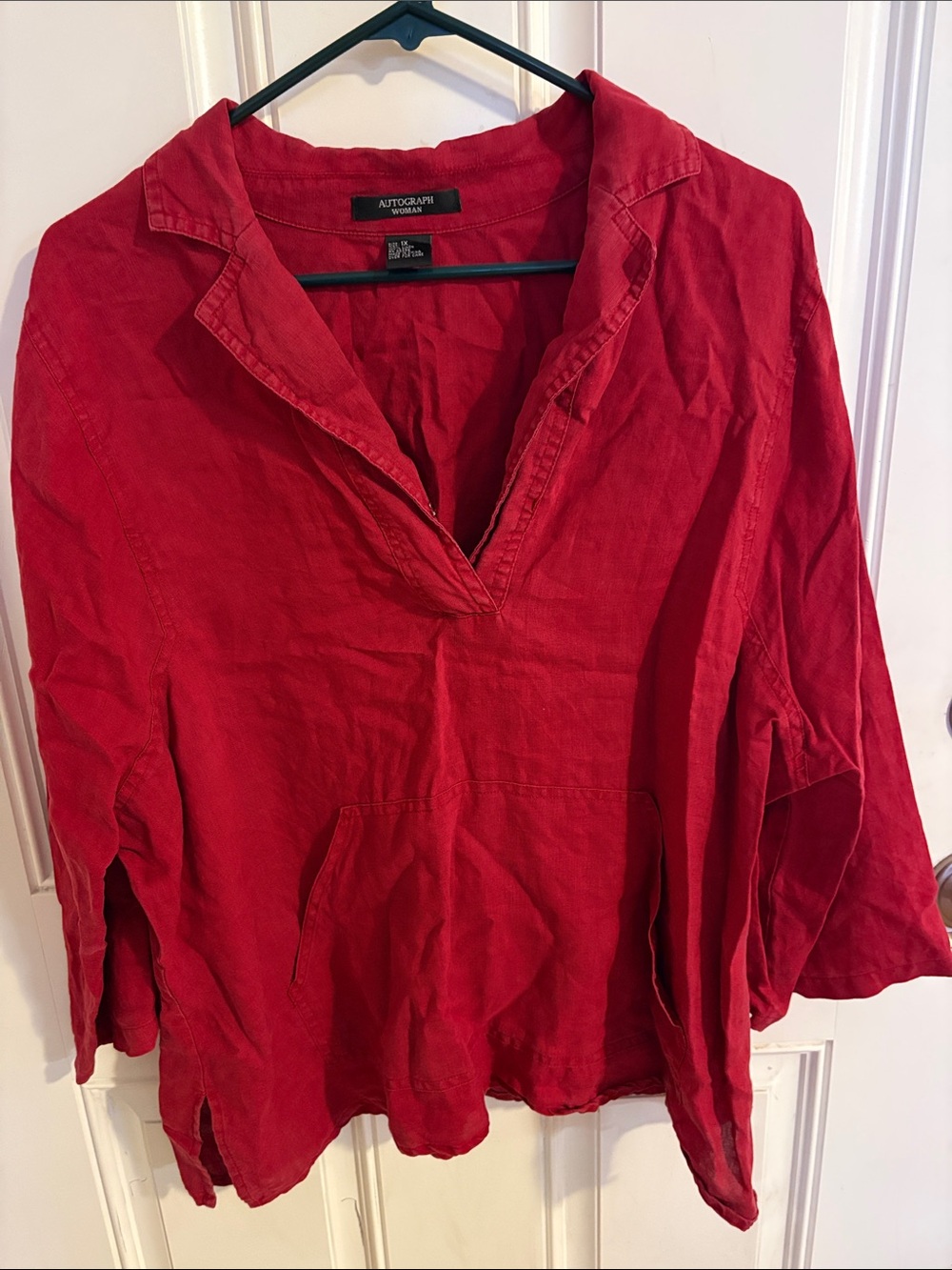 💕Autograph Women’s Red Linen V-Neck Tunic💕